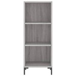 vidaXL Buffet sonoma gris 34 5x32 5x90 cm bois d'ingénierie