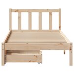 vidaXL Cadre de lit sans matelas 90x190 cm bois de pin massif