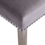 vidaXL Chaise à manger Gris Velours