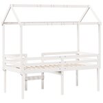 vidaXL Lit haut sans matelas blanc 75x190 cm bois de pin massif