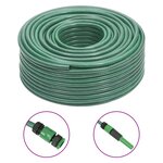 vidaXL Tuyau d'arrosage avec jeu de raccords vert 0 5" 100 m PVC