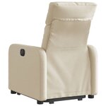 vidaXL Fauteuil inclinable électrique crème tissu