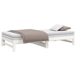 vidaXL Lit coulissant sans matelas blanc 2x(90x200) cm