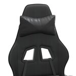 vidaXL Chaise de jeu pivotante Noir Similicuir
