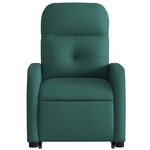 vidaXL Fauteuil inclinable électrique vert foncé tissu