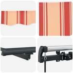 vidaXL Auvent Rétractable Jaune et Orange 350 x 250 cm