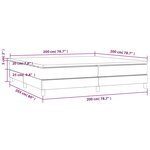 vidaXL Sommier à lattes de lit avec matelas Gris foncé 200x200cm Tissu