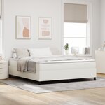 vidaXL lit box spring avec Matelas Crème Super King Tissu Corde
