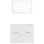 vidaXL Ensemble de meubles salle de bain 2 Pièces Blanc Bois d'ingénierie
