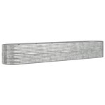 vidaXL Lit surélevé de jardin Acier galvanisé Argenté