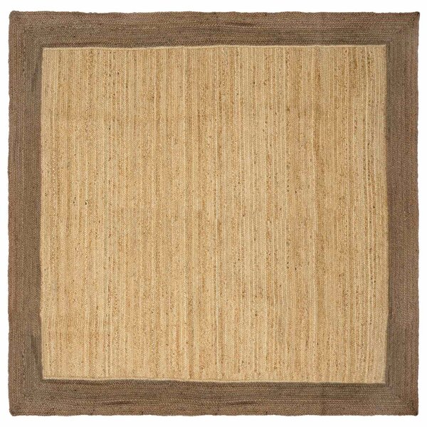 vidaXL Tapis de surface Gris 240 x 240 cm Jute