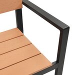 Banc de jardin vidaXL en acier et WPC marron et noir