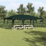 vidaXL Tente de fête Vert  Blanc 600 x 400 x 266 cm Polyester  Acier