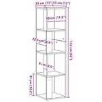 vidaXL Armoire d'angle chêne artisanal 33x33x132 cm bois d'ingénierie