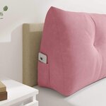 vidaXL Coussin de Dos Rose 180 x 24 x 50 cm Velours