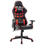 vidaXL Chaise de jeu Noir et rouge Cuir artificiel