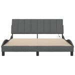 vidaXL Cadre de lit sans matelas gris foncé 160x200 cm tissu