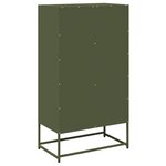 vidaXL Buffet haut vert olive 68x39x123 cm acier