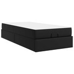 vidaXL Cadre de lit avec matelas avec matelas 2 Pièces Noir PVC