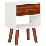 vidaXL Tables de chevet 2 Pièces Bois d'acacia massif 40x30x57 cm