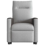 vidaXL Fauteuil inclinable de massage électrique gris nuage tissu