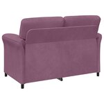 vidaXL Sofa 2 places Pourpre 138 x 83 x 95 cm Velours