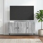 vidaXL Meuble TV Sonoma gris 99 x 34 5 x 50 cm Bois d'ingénierie
