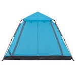 vidaXL Tente de camping à dôme 5 personnes bleu libération rapide