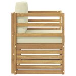 vidaXL Canapé d’extérieur Polyester Blanc et crème