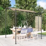 vidaXL Auvent taupe 2x2 3 m 180 g/m² tissu et acier