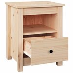 vidaXL Table de chevet 40x35x49 cm Bois de pin massif