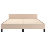 vidaXL Cadre de lit avec tête de lit Cappuccino 140x200 cm Similicuir