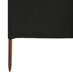 vidaXL Paravent 3 panneaux Tissu 400 x 160 cm Noir