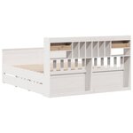 vidaXL Lit bibliothèque sans matelas blanc 180x200 cm bois pin massif