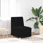 vidaXL Canapé modulaire sans accoudoirs Noir 55 cm Tissu bouclé aspect laine