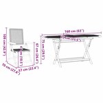 vidaXL Ensemble de salle à manger pour jardin 7 Pièces Noir