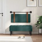 vidaXL Tête de lit suspendue Vert foncé PU antique