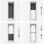 vidaXL Store plissé noir 40x100 cm largeur du tissu 39 4 cm polyester