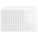 vidaXL Cabinet de chevet mural 2 Pièces Blanc brillant 33 x 34 5 x 20 cm