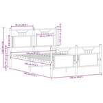 vidaXL Cadre de lit sans matelas chêne fumé 120x190 cm bois ingénierie