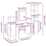 vidaXL Ensemble de mobilier de salle de bain avec stockage 4 Pièces Noir