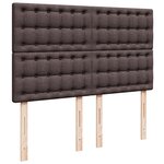 vidaXL Sommier à lattes de lit avec matelas Marron foncé 160x200 cm