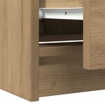 vidaXL Meuble TV chêne artisanal 60x35x54 cm bois d'ingénierie