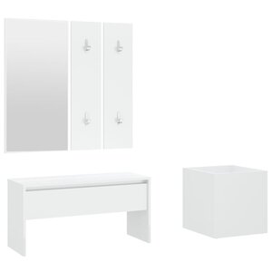 vidaXL Ensemble de meubles de couloir Blanc Bois d'ingénierie