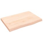 vidaXL Étagère murale 60x40x(2-4) cm bois de chêne massif non traité