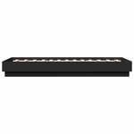 vidaXL Cadre de lit sans matelas noir 90x190 cm bois ingénierie
