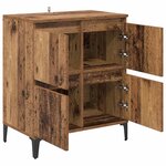vidaXL Buffet Bois Ancien 60 x 35 x 70 cm Bois d'ingénierie et fer