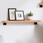vidaXL Étagère murale marron clair 60x10x4 cm bois chêne massif traité