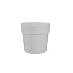 Pot à fleurs rond plastique - Réservoir d'eau - Ø 50 cm - Blanc