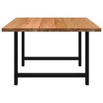 vidaXL Table à manger marron clair bois de chêne massif rectangulaire